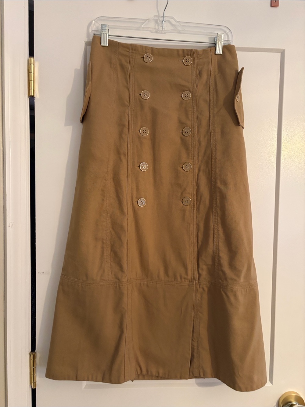 FARM Rio Beige Maxi Skirt with buttons